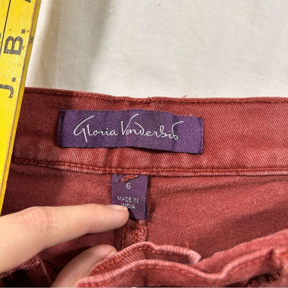 Gloria Vanderbilt Women's Red Ankle Pants - Picture 3 of 6